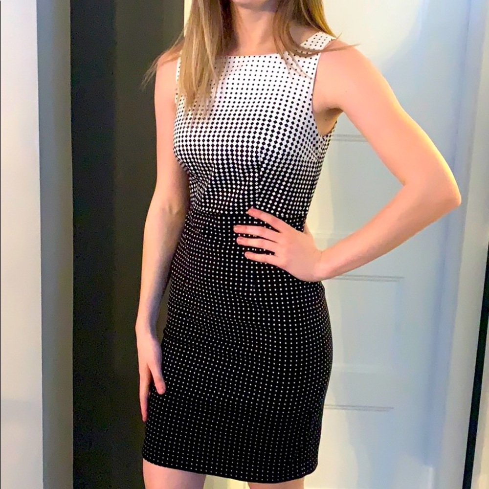 Dress white and black